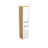 Meuble colonne de douche 30x35 cm suspendu - 2 portes  finition blanc mat