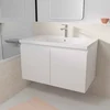 Meuble de salle de bains 80cm ? Suspendre Blanc - 2 Portes - Vasque Blanche - ELEMENTARY