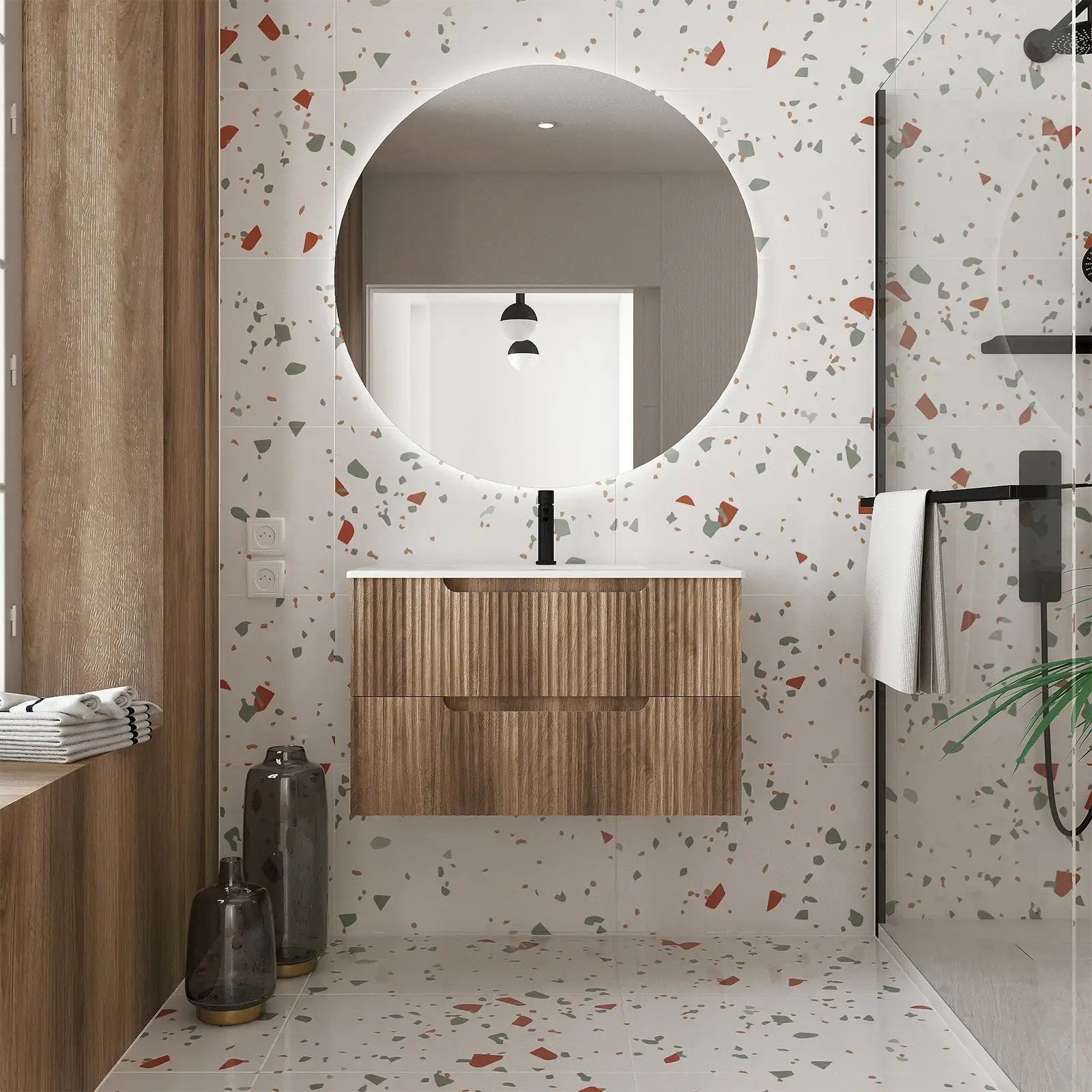 Meuble de Salle de Bains LEON 80cm D Meuble de Salle de Bains LEON 80cm D