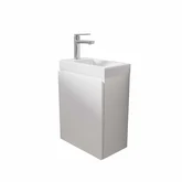 Meuble Lave Mains Blanc 40x50x22 cm avec Vasque en SMC Blanche - ELEMENTARY
