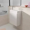 Meuble Lave Mains Blanc 40x50x22 cm avec Vasque en SMC Blanche - ELEMENTARY