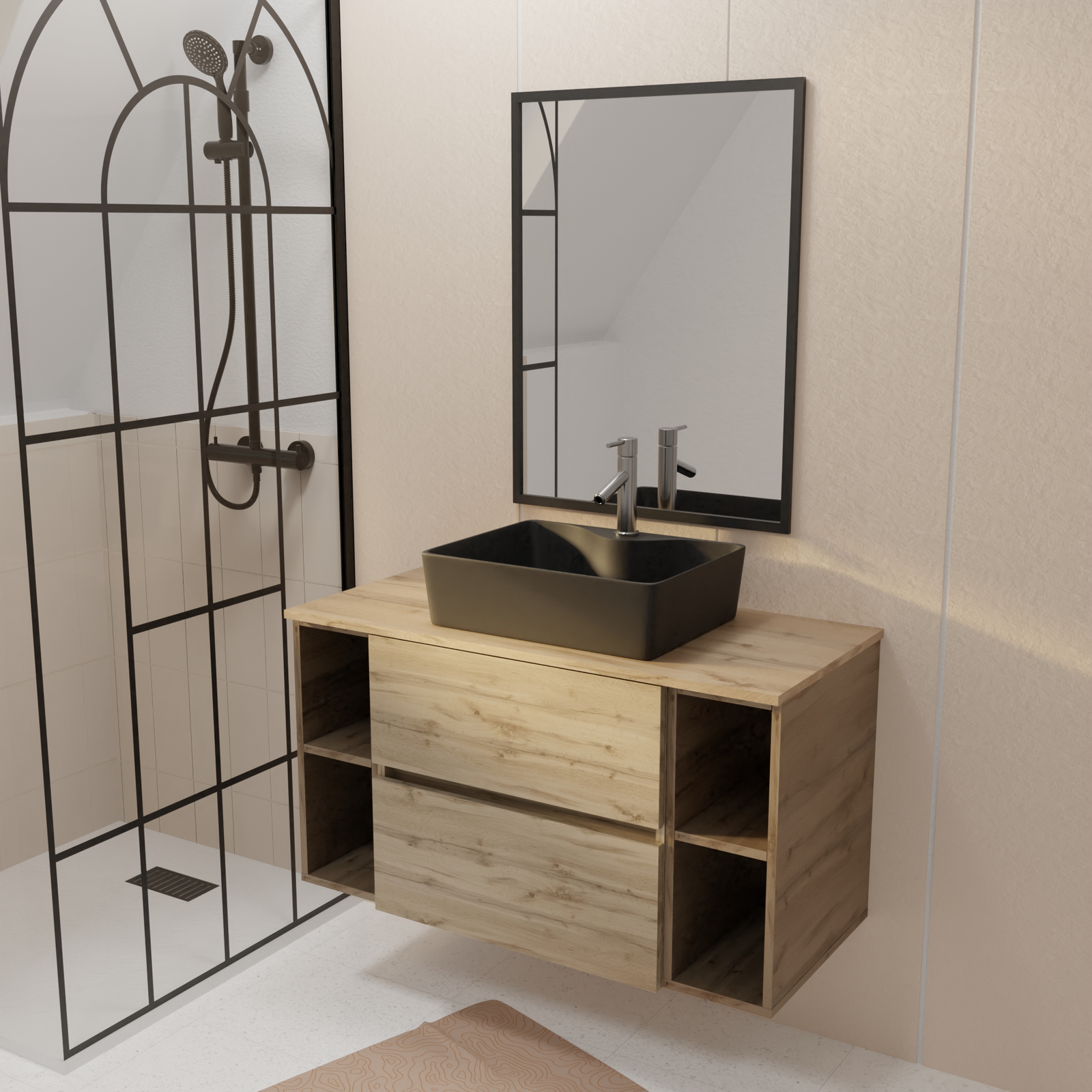Meuble salle de bains 100 TIMBER D Meuble salle de bains 100 TIMBER D