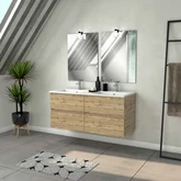 Meuble Salle de Bains 120cm 4 Tiroirs Ch