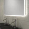 Meuble salle de bains 120cm Chêne et noir, Vasques rectangulaires et Miroir Led 120x70 - OMEGA