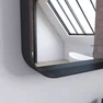 Miroir 80x45- Cadre en aluminium laque noir mat - UBY