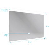 Miroir led SKY LIGHT 80x60 pour salle de bain