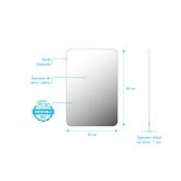 Miroir salle de bain - 40x60cm - GO 