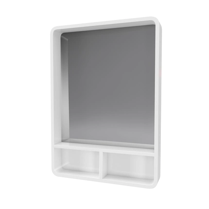 Miroir salle de bain 50x70cm - avec étagères - NORDIK HYLLA