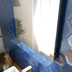 Miroir salle de bain 52x70x5cm avec éclairage LED et étagère