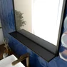 Miroir salle de bain 80x60cm - laqué noir mat avec étagères - FRAMED MIRROR