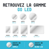 Miroir salle de bain avec eclairage LED - 40x60cm - GO LED