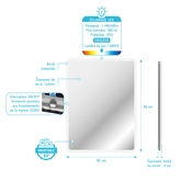 Miroir salle de bain avec eclairage LED - 60x80cm - GO LED