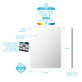 Miroir salle de bain avec eclairage LED - 60x80cm - GO LED