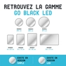 Miroir salle de bain avec eclairage LED et contour noir - 40x60cm - GO BLACK LED