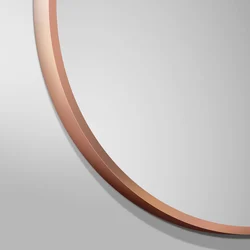 Miroir salle de bain circulaire 60cm de diametre - finition cuivre - RING BRASSY 60