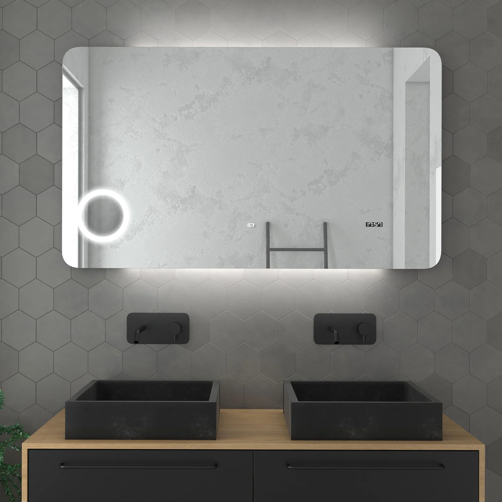 Miroir salle de bain LED auto-éclairant 120x70x4cm - ATMOSPHERE PLUS 120 Miroir salle de bain LED auto-éclairant 120x70x4cm - ATMOSPHERE PLUS 120