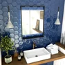 Miroir salle de bain LED auto-éclairant 60x80cm - laqué noir mat - FRAMED MIRROR LED