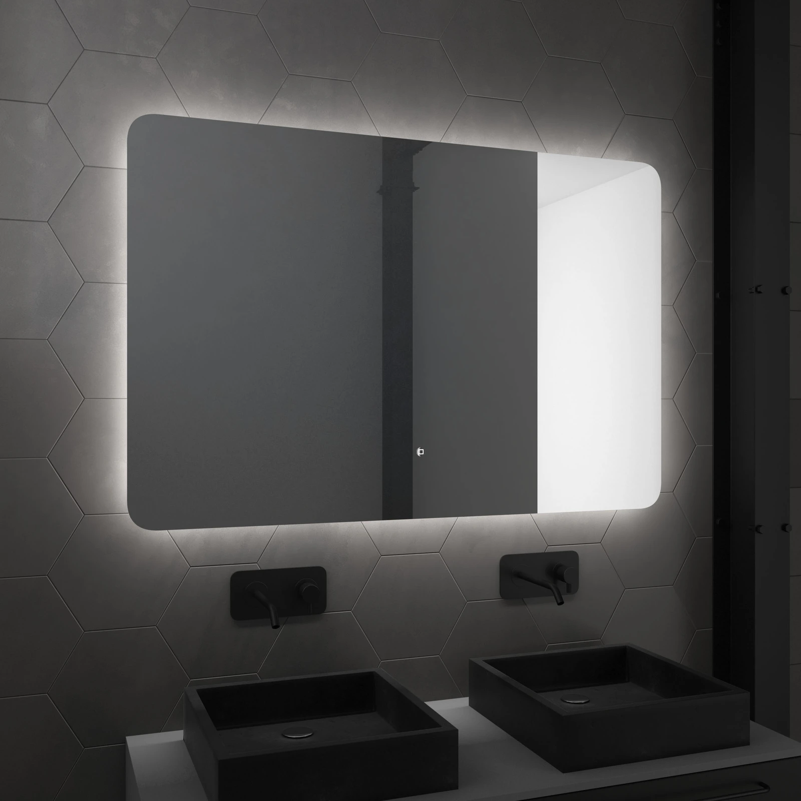 Miroir salle de bain LED auto-éclairant ATMOSPHERE 120x80x4cm