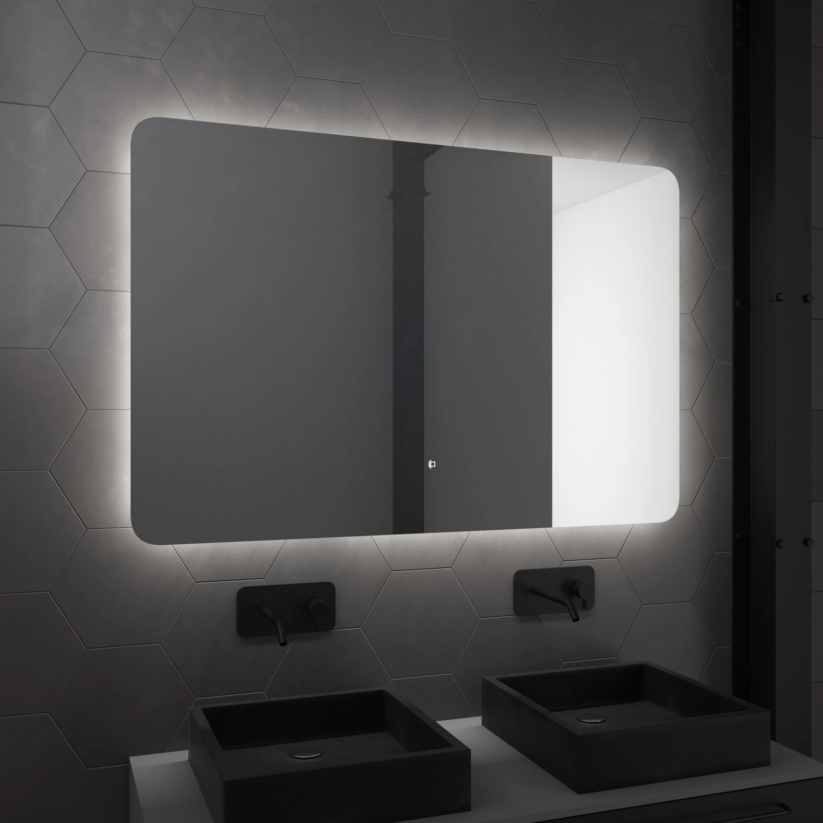 Miroir salle de bain avec eclairage LED - 120x70cm - GO LED - Aurlane