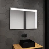 Miroir salle de bain LED auto-éclairant HIGH LINE 80x60cm