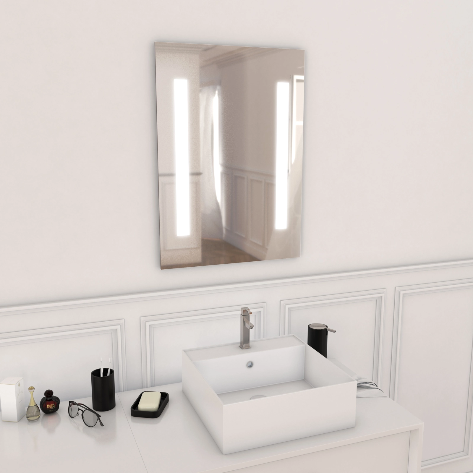 Miroir salle de bain 40x60cm avec éclairage – Go LED - AURLANE