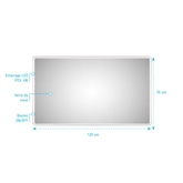 Miroir salle de bain LED rectangulaire auto-éclairant 120x70cm - Ulysse LED 120