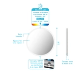 Miroir salle de bain rond avec eclairage LED - Diamètre 50cm - GO LED
