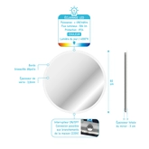 Miroir salle de bain rond avec eclairage LED - Diamètre 60cm - GO LED