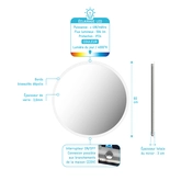 Miroir salle de bain rond avec eclairage LED - Diamètre 60cm - GO LED