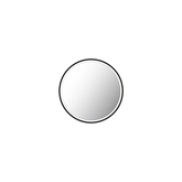 Miroir salle de bain ROND avec éclairage LED et contour noir - Diam 50cm