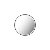 Miroir salle de bain ROND avec éclairage LED et contour noir - Diam 60cm