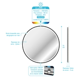 Miroir salle de bain ROND avec éclairage LED et contour noir - Ø70cm - GO BLACK LED