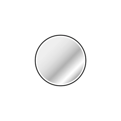 Miroir salle de bain ROND avec éclairage LED et contour noir - Ø60cm - GO BLACK LED