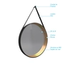Miroir salle de bain rond - diamètre 55cm - noir mat  et finition bronze - CIRCLE HORUS 