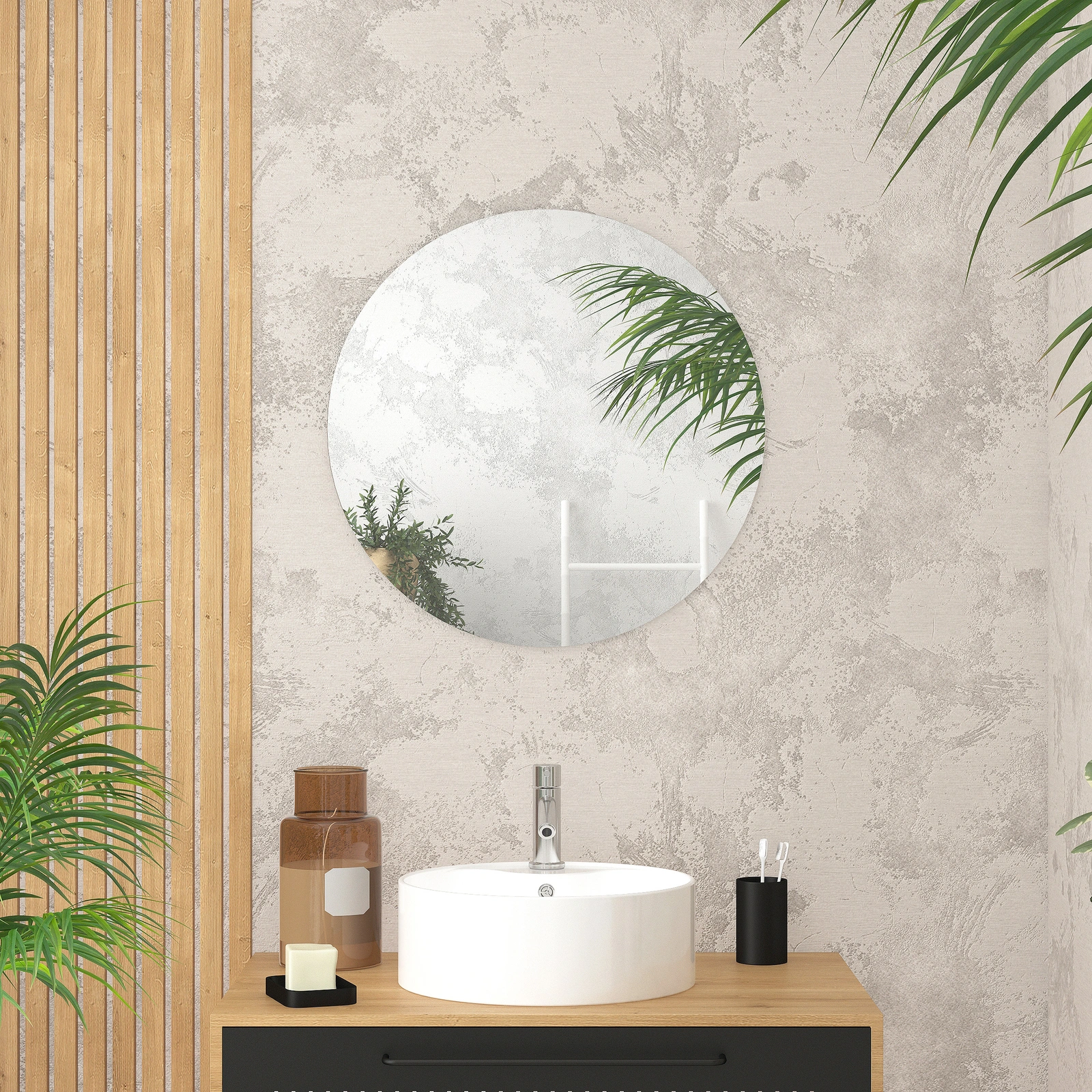 Miroir salle de bain ROND - Diamètre 60cm - GO - Aurlane