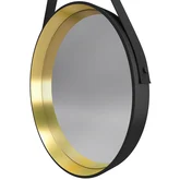 Miroir salle de bain rond type barbier - diamètre 50cm - BARBER GOLD