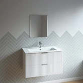 ONE BOX AMELIA WHITE 60 FSC + CERAMIC BASIN 60 + MIRROR 51x44 / ONE BOX AMELIA BLANC 60 FSC + VASQUE CERAMIQUE 60 + MIROIR 51x44