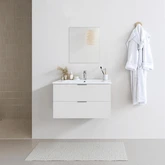 ONE BOX AMELIA WHITE 60 FSC + CERAMIC BASIN 60 + MIRROR 51x44 / ONE BOX AMELIA BLANC 60 FSC + VASQUE CERAMIQUE 60 + MIROIR 51x44