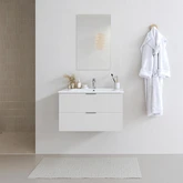 ONE BOX AMELIA WHITE 80 FSC + CERAMIC BASIN 80 + MIRROR 71x44 / ONE BOX AMELIA BLANC 80 FSC + VASQUE CERAMIQUE 80 + MIROIR 71x44