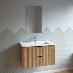 ONE BOX AMELIA WOOD 80 FSC + CERAMIC BASIN 80 + MIRROR 71x44 / ONE BOX AMELIA BOIS 80 FSC + VASQUE CERAMIQUE 80 + MIROIR 71x44