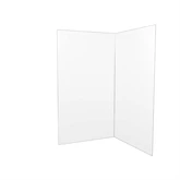 PACK 2 PANNEAUX MURAUX ALUCOLORS BLANC 120×210 CM + PROFILES FINITION ET ANGLE CHROME