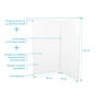 PACK 2 PANNEAUX MURAUX ALUCOLORS BLANC 120×210 CM + PROFILES FINITION ET ANGLE CHROME