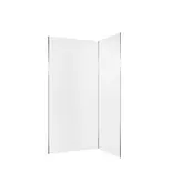 PACK 2 PANNEAUX MURAUX ALUCOLORS BLANC 80+100x210 CM + PROFILÉS FINITION ET ANGLE CHROME