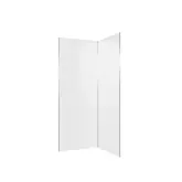 PACK 2 PANNEAUX MURAUX ALUCOLORS BLANC 80x210 CM + PROFILÉS FINITION ET ANGLE CHROME