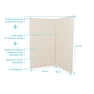 PACK 2 PANNEAUX MURAUX ALUCOLORS IVOIRE 120×210 CM + PROFILÉS FINITION ET ANGLE CHROME