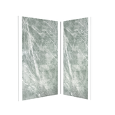 Pack 2 Panneaux muraux Artic Green 120+90x210cm + Profiles finition et angle chrome - ICE GREEN 120