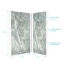 Pack 2 Panneaux muraux Artic Green 120+90x210cm + Profiles finition et angle chrome - ICE GREEN 120