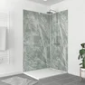 Pack 2 Panneaux muraux Artic Green 120+90x210cm + Profiles finition et angle chrome - ICE GREEN 120