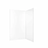 Pack 2 Panneaux Muraux en Aluminium Blanc 100+120x210 cm + Profilés Finition et Angle Chrome