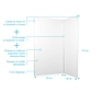 Pack 2 Panneaux Muraux en Aluminium Blanc 120+90x210 cm + Profilés Finition et Angle Or Doré Brossé